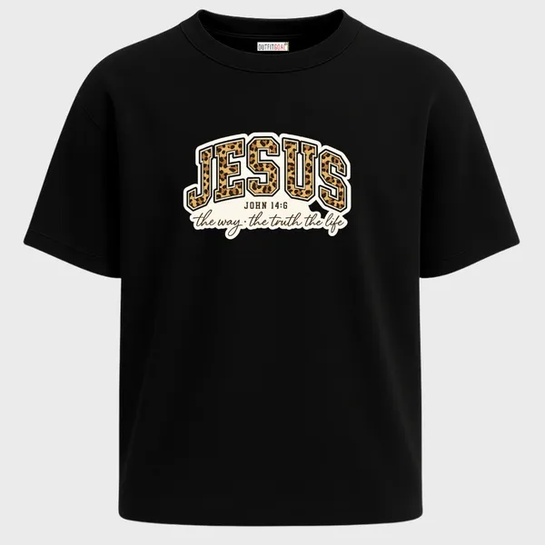 _Oversize_Unisex_Black_Graphics_T-Shirt,_Monochrome_portrait_of_Christ_with_halo_and_crown_of_thorns,_From_Thorns_Eternal_Grace_typography;_classic_grayscale_artistry._|_GRAPHICS_MODE