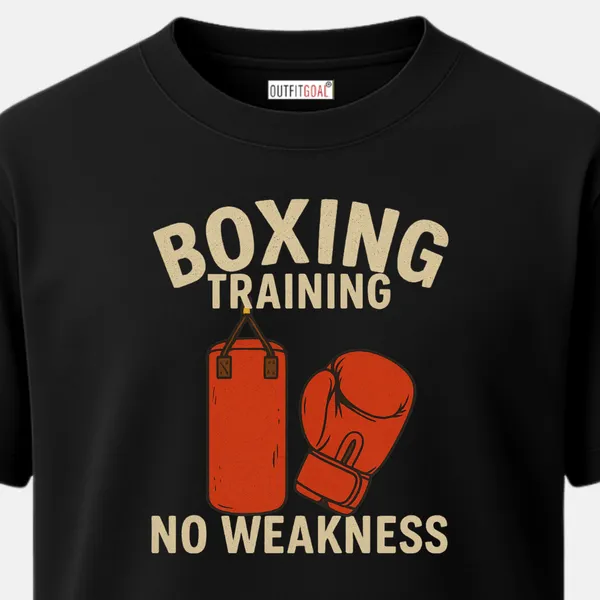 _Regular_Unisex_Black_Graphics_T-Shirt,_Punching_bag_and_glove_design_with_no_weakness_|_SPORTS_MODE