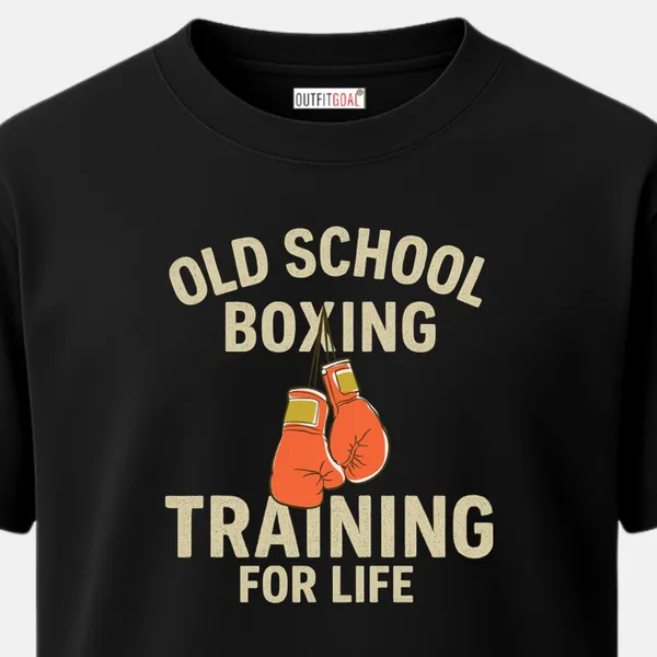 _Regular_Unisex_Black_Graphics_T-Shirt,_Hanging_boxing_gloves_with_old_school_boxing_training_for_life_|_SPORTS_MODE