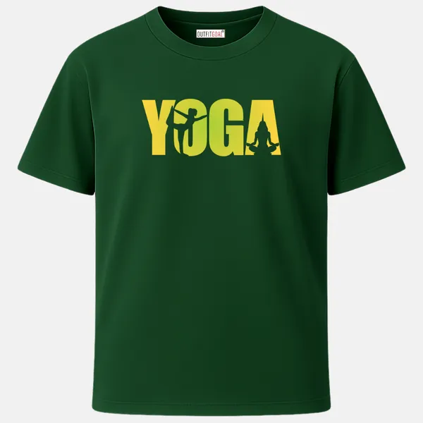 _Regular_Unisex_Bottle_Green_Graphics_T-Shirt,_Green_yellow_gradient_type_art_yoga_with_inner_silhouettes_in_pose_clean_balanced_design_|_SPORTS_MODE