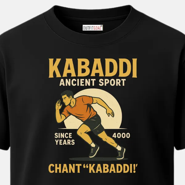 _Regular_Unisex_Black_Graphics_T-Shirt,_Kabaddi_player_sprinting_under_text_kabaddi_ancient_sport_since_4000_years_|_SPORTS_MODE