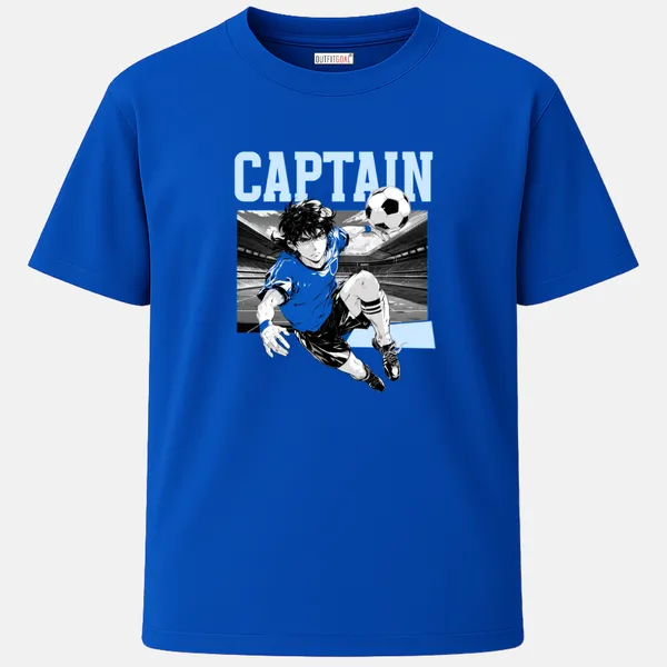 _Regular_Unisex_Royal_Blue_Graphics_T-Shirt,_Anime_style_footballer_in_blue_jersey_with_stadium_backdrop_|_SPORTS_MODE