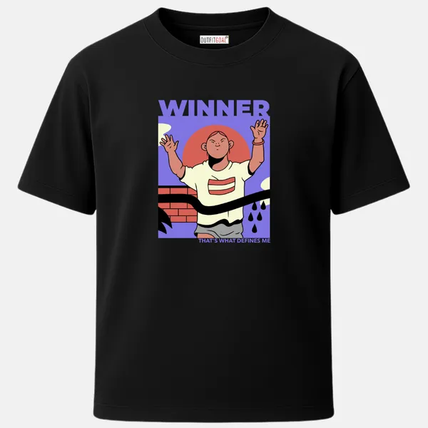 _Regular_Unisex_Black_Graphics_T-Shirt,_Runner_breaking_finish_line_text_winner_that_s_what_defines_me_|_SPORTS_MODE