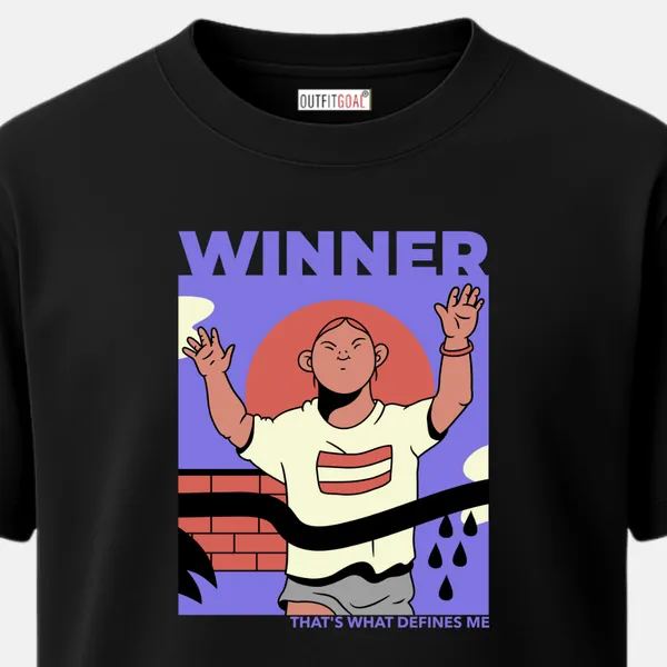 _Regular_Unisex_Black_Graphics_T-Shirt,_Runner_breaking_finish_line_text_winner_that_s_what_defines_me_|_SPORTS_MODE