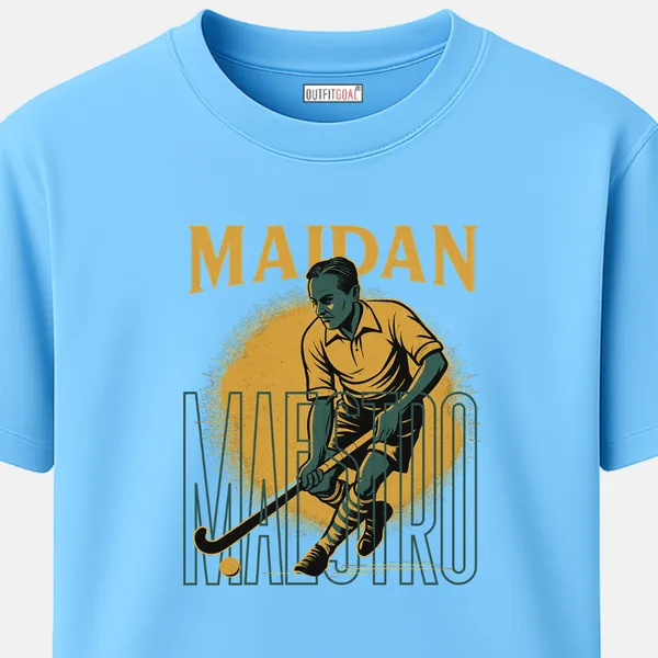 Regular_Unisex_Sky_Graphics_T-Shirt,_Vintage_style_male_hockey_player_in_classic_pose_bold_type_art_maidan_maestro_|_SPORTS_MODE
