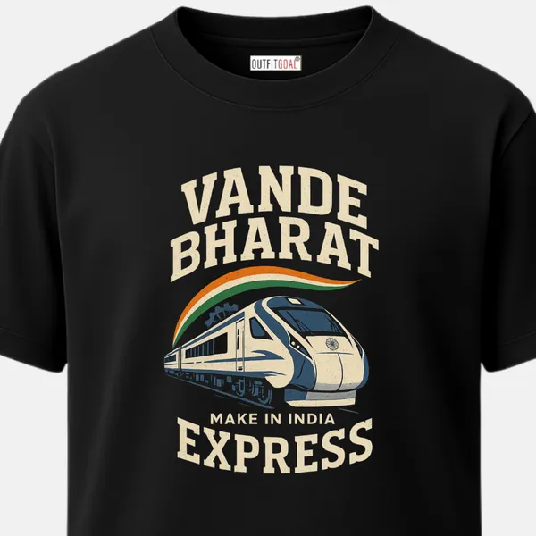 _Regular_Unisex_Black_Graphics_T-Shirt,_Vande_bharat_high_speed_train_with_tricolor_streak_and_make_in_india_express_text_|_TRAVEL_MODE