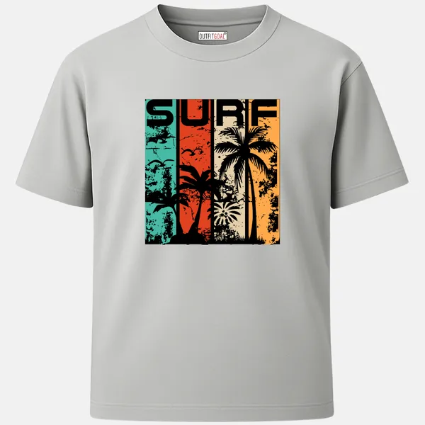 _Regular_Unisex_Grey_Graphics_T-Shirt,_Distressed_design_panels_palms_birds_waves_type_art_surf_|_TRAVEL_MODE