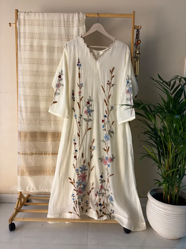 Ivory_Mul_Chanderi_A-Line_3-Piece_Suit_with_Hand_Embroidery_&_Jacquard_Woven_Dupatta_For_Women