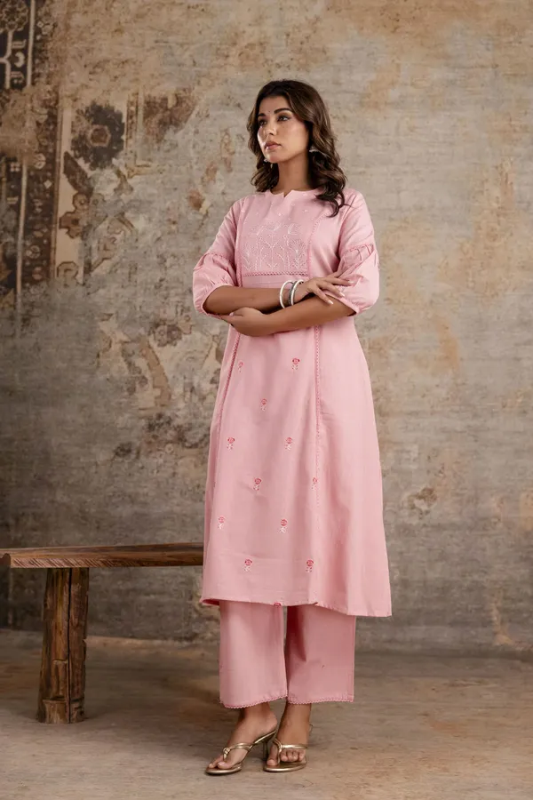 Blush_Pink_embroidered_Kurta_Pant_set