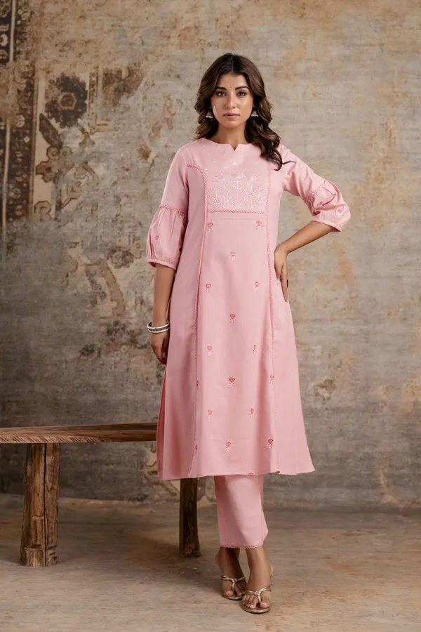Blush_Pink_embroidered_Kurta_Pant_set