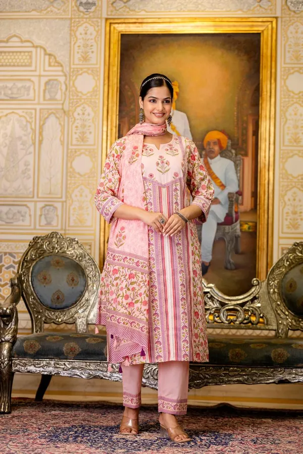 Pink_Block_Print_Handwork_Cotton_3-Piece_Suit