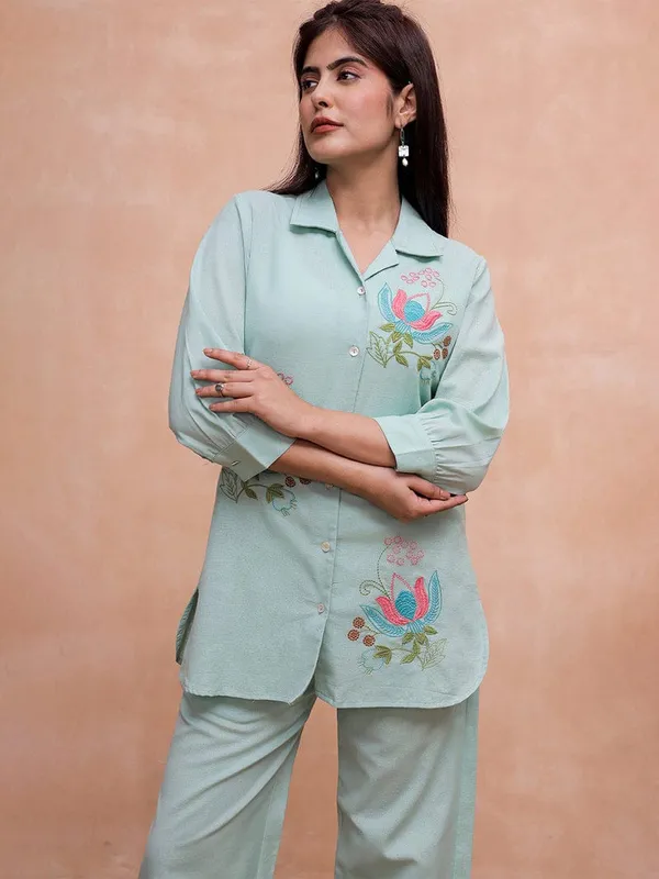 Blue_long_shirt_and_pant_set_with_embroidery_detail