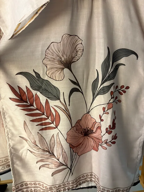 Ivory_Linen_Blend_3-Piece_Suit_with_Band_Gala_&_Hand-Painted_Floral_Dupatta_For_Women
