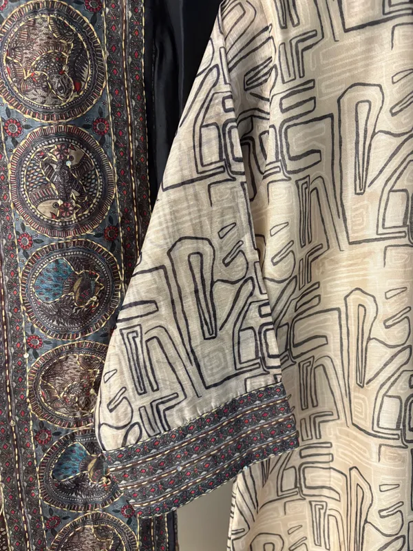 Beige_&_Black_Straight_Fit_3-Piece_Suit_with_Thread_Work_Neckline_&_Kantha_Dupatta_For_Women