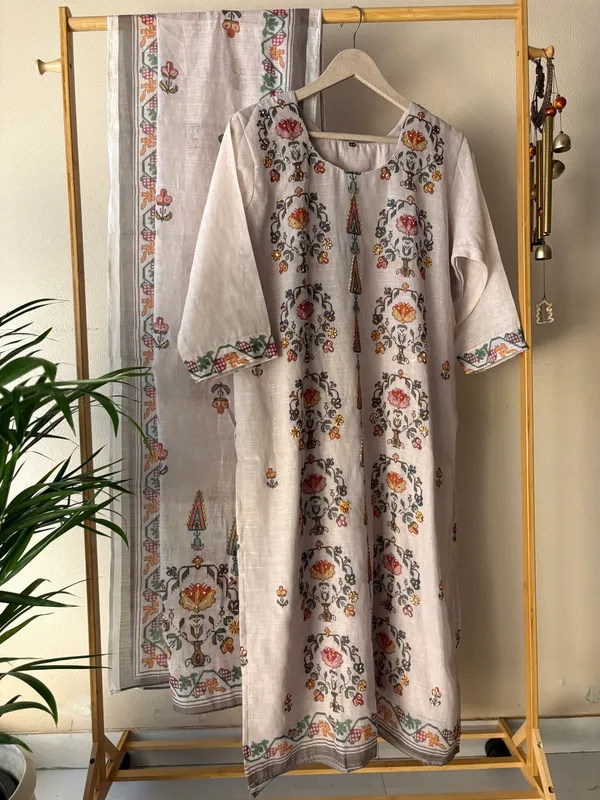 Linen_Chanderi_3-Piece_Suit_with_Kagai_&_Kantha_Work_and_Digital_Print_Dupatta_For_Women