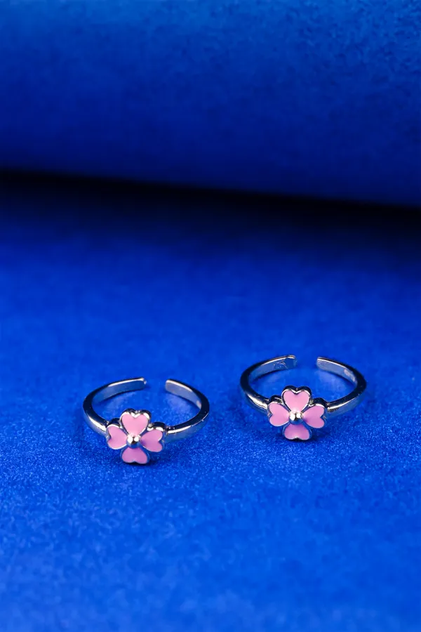 Pink_Petal_Silver_925_Adjustable_Trendy_Toe_Ring_For_Women