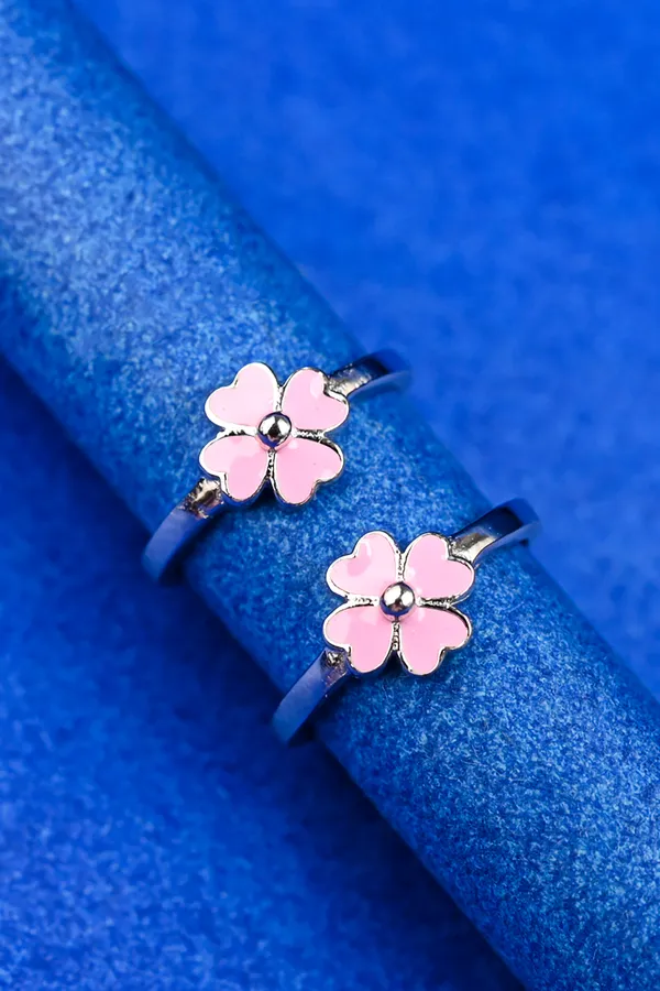 Pink_Petal_Silver_925_Adjustable_Trendy_Toe_Ring_For_Women