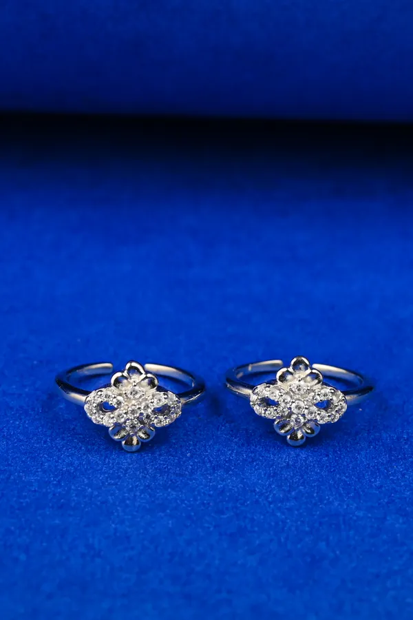 Crystal_Petal_Bow_Silver_925_Adjustable_Trendy_Toe_Ring_For_Women