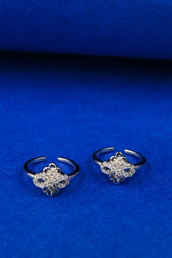 Crystal_Petal_Bow_Silver_925_Adjustable_Trendy_Toe_Ring_For_Women