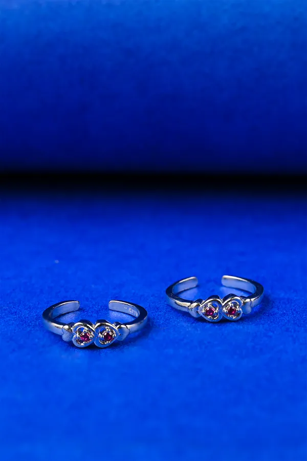 Ruby_Hearts_Silver_925_Adjustable_Trendy_Toe_Ring_For_Women
