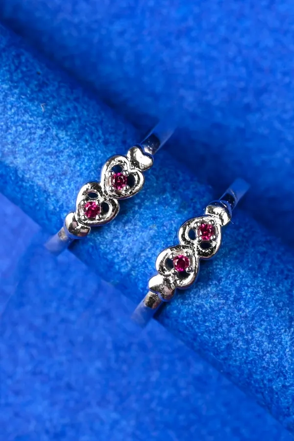 Ruby_Hearts_Silver_925_Adjustable_Trendy_Toe_Ring_For_Women