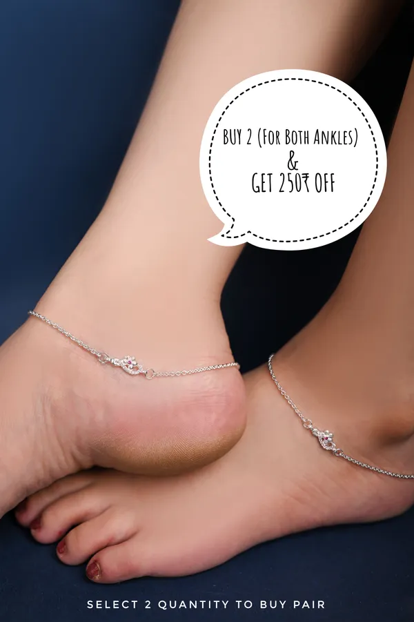 Floral_Spark_925_Silver_Single_Anklet_for_Girls