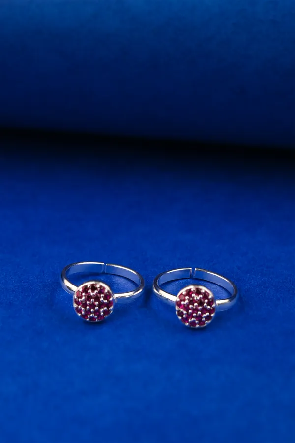 Pink_Cluster_Silver_925_Adjustable_Trendy_Toe_Ring_For_Women