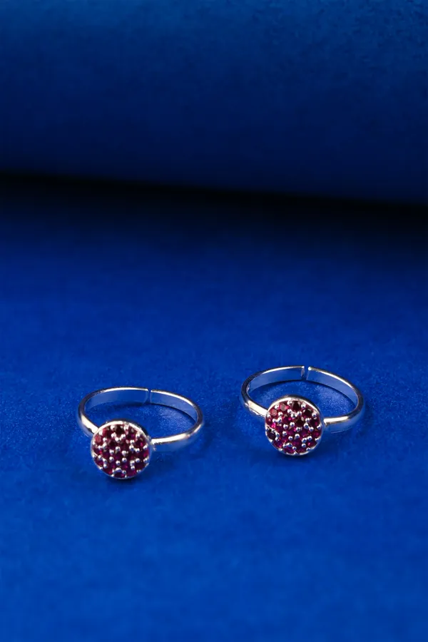 Pink_Cluster_Silver_925_Adjustable_Trendy_Toe_Ring_For_Women