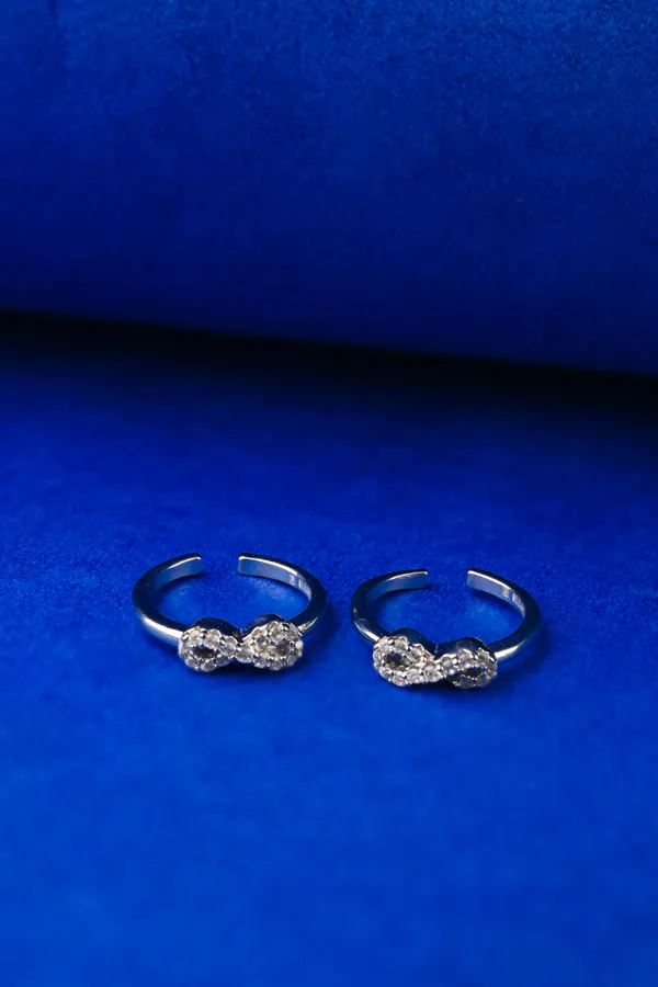 Infinity_Sparkle_Silver_925_Adjustable_Trendy_Toe_Ring_For_Women