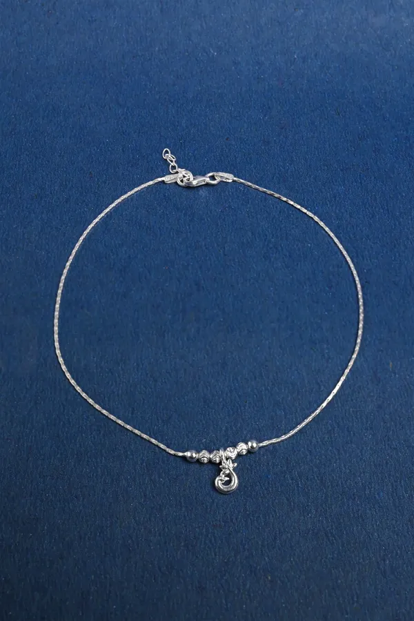 Bird_Drop_Bead_925_Silver_Single_Anklet_for_Girls