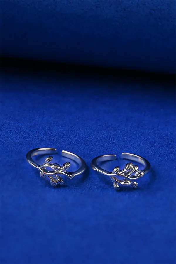 Olive_Branch_Silver_925_Adjustable_Trendy_Toe_Ring_For_Women