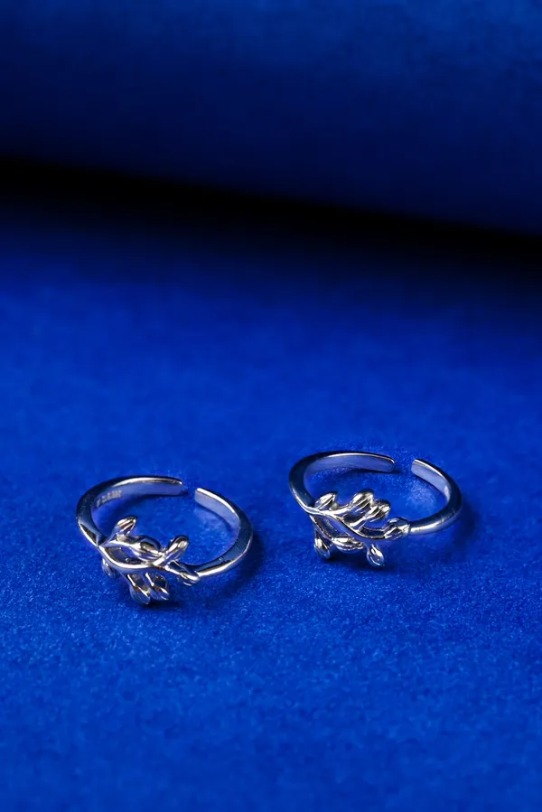 Olive_Branch_Silver_925_Adjustable_Trendy_Toe_Ring_For_Women
