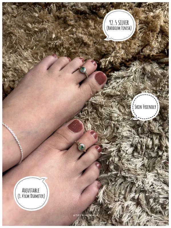Emerald_Blossom_Silver_925_Adjustable_Trendy_Toe_Ring_For_Women