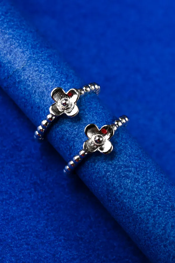 Sweet_Flower_Bead_Silver_925_Adjustable_Trendy_Toe_Ring_For_Women