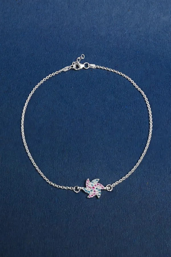 Dual_Bloom_925_Silver_Single_Anklet_for_Girls