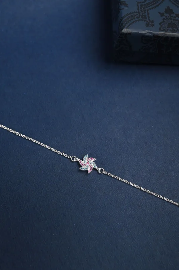 Dual_Bloom_925_Silver_Single_Anklet_for_Girls