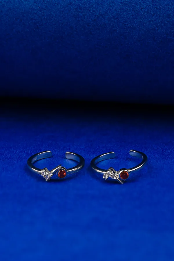 Orange_Garnet_Spark_Silver_925_Adjustable_Trendy_Toe_Ring_For_Women