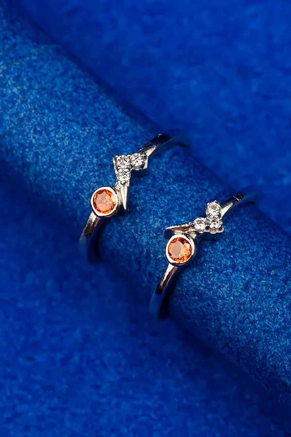 Orange_Garnet_Spark_Silver_925_Adjustable_Trendy_Toe_Ring_For_Women