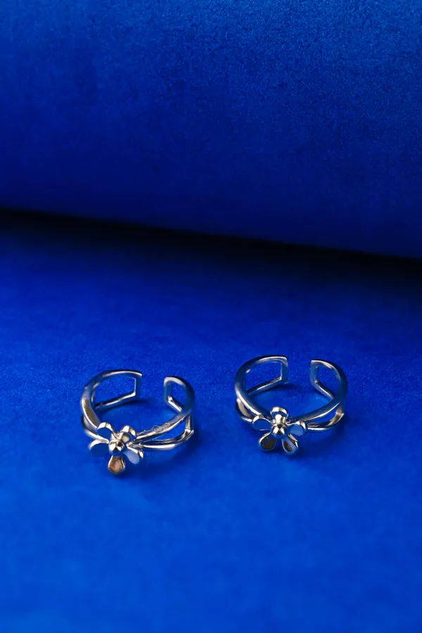 Silver_Daisy_Split_Band_Silver_925_Adjustable_Trendy_Toe_Ring_For_Women