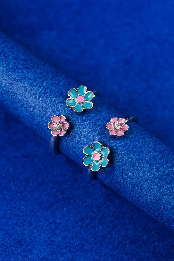 Blue_Blossom_Pair_Silver_925_Adjustable_Trendy_Toe_Ring_For_Women