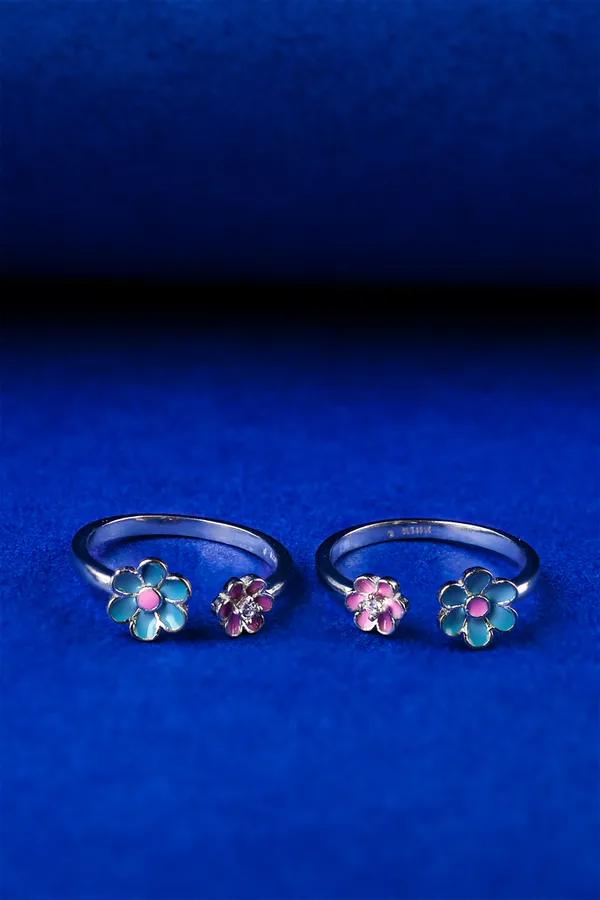 Blue_Blossom_Pair_Silver_925_Adjustable_Trendy_Toe_Ring_For_Women
