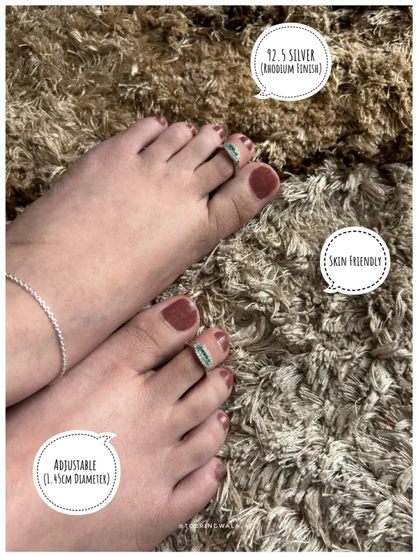 Emerald_Embrace_Silver_925_Adjustable_Trendy_Toe_Ring_For_Women