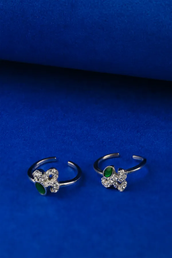 Green_Elegance_Silver_925_Adjustable_Trendy_Toe_Ring_For_Women