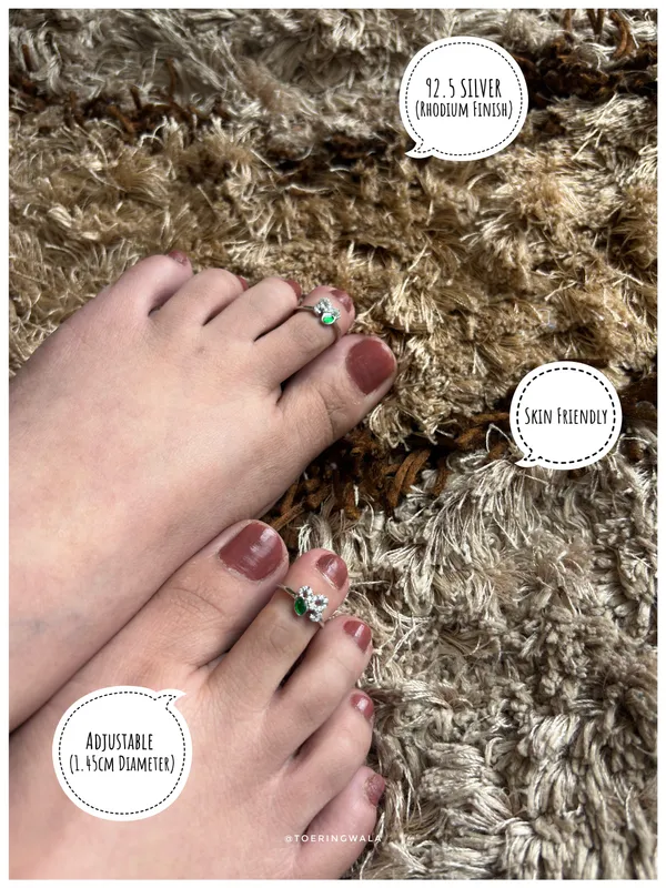 Green_Elegance_Silver_925_Adjustable_Trendy_Toe_Ring_For_Women