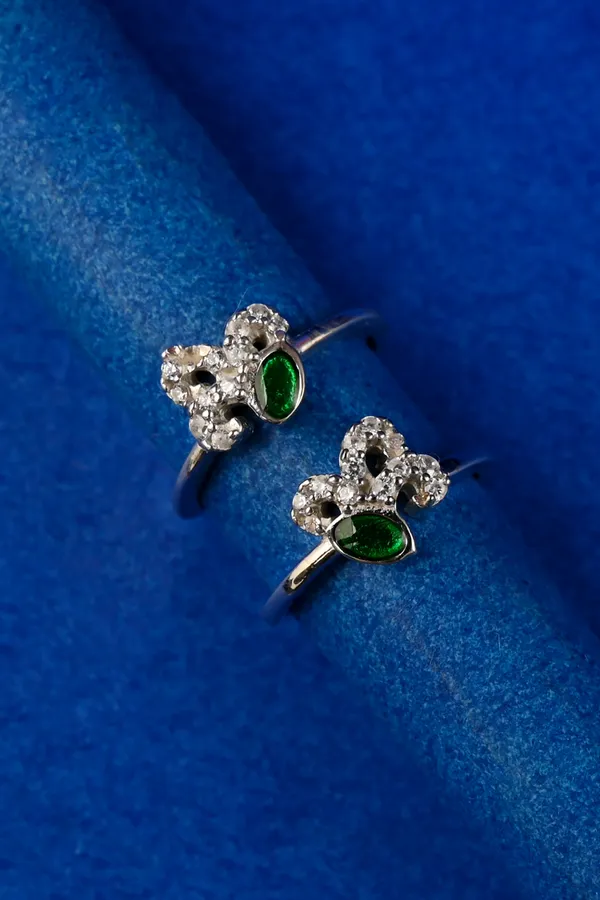 Green_Elegance_Silver_925_Adjustable_Trendy_Toe_Ring_For_Women