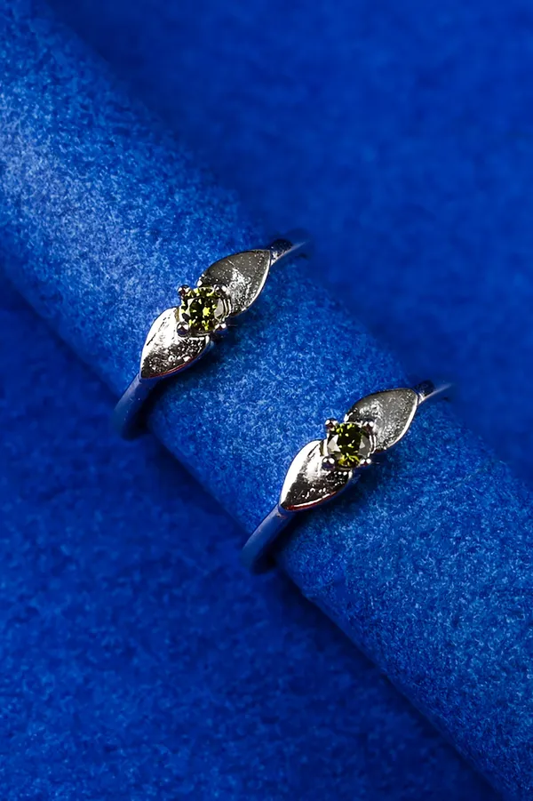 Green_Leaf_Silver_925_Adjustable_Trendy_Toe_Ring_For_Women