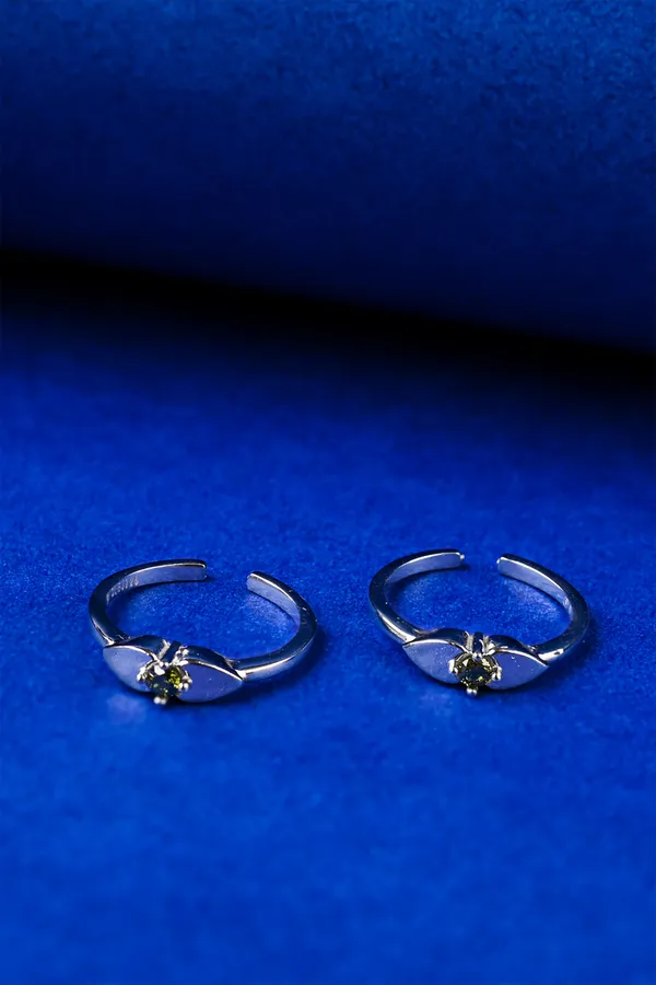 Green_Leaf_Silver_925_Adjustable_Trendy_Toe_Ring_For_Women