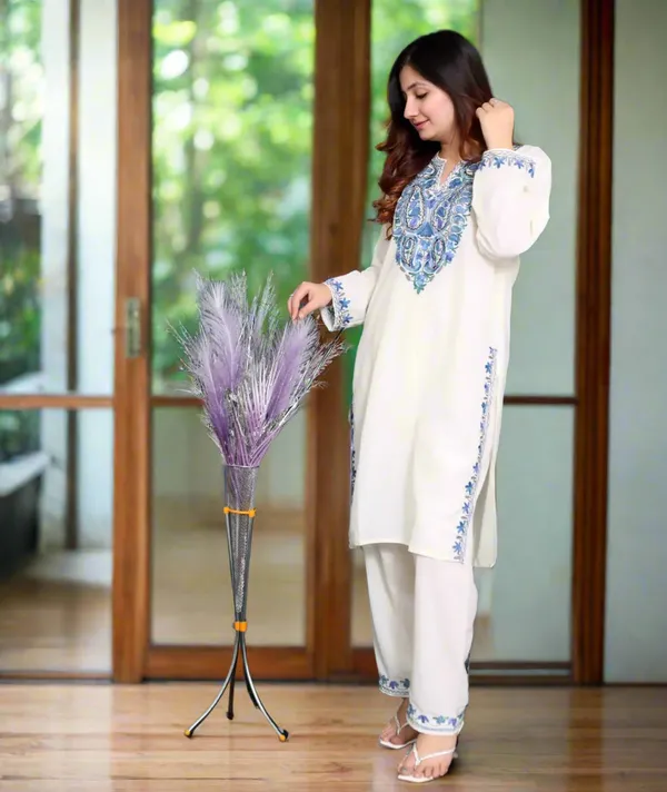 White_Pasley_Design_Aari_Embroidered_Co_Ord_Set_Ruby_Cotton