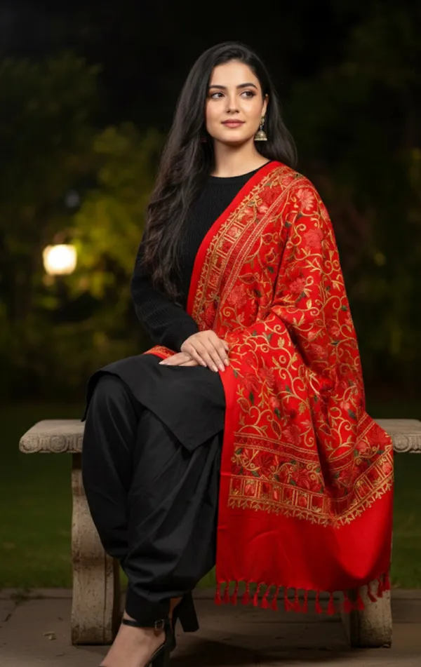 Kashmiri_Embroidered_Shawl_Royal_Red_Aari_Embroidered_Default_Title