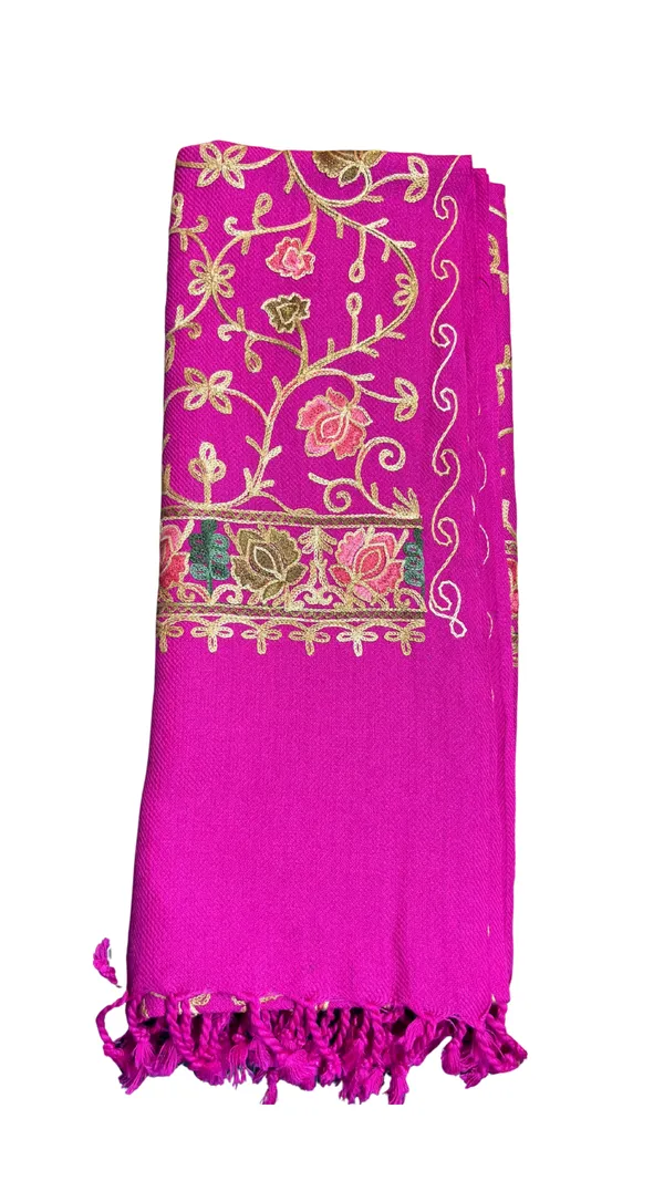 Craftique_Embroidered_Kashmiri_Stole_Royal_Pink_Aari_Embroidered_Default_Title